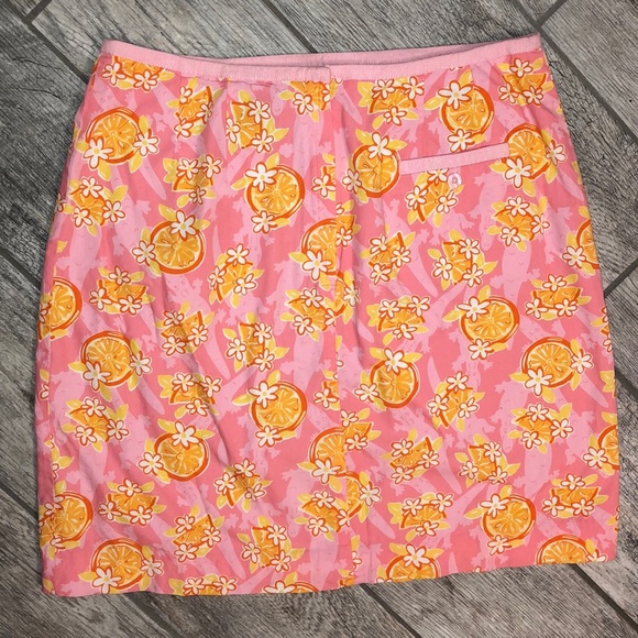 SOLD 🌴Lilly Pulitzer Orange Sliced Skirt Vintage - Picture 2 of 6